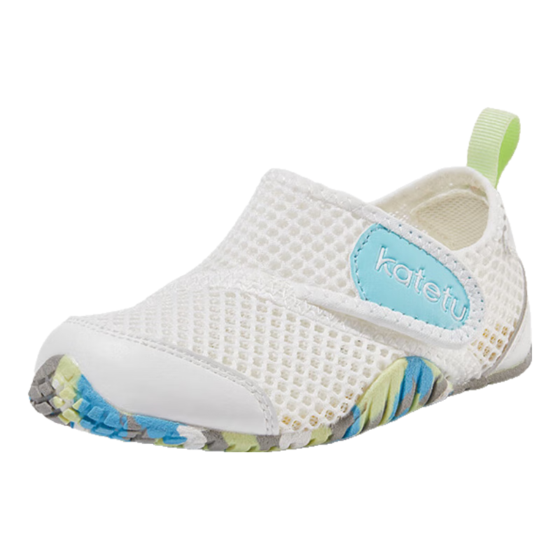 卡特兔童鞋嬰兒學(xué)步鞋秋季兒童涼鞋軟底網(wǎng)面寶寶鞋男女童幼兒園室內鞋 白天藍 25 內長(cháng)15.5cm  腳長(cháng)14.3-14.9