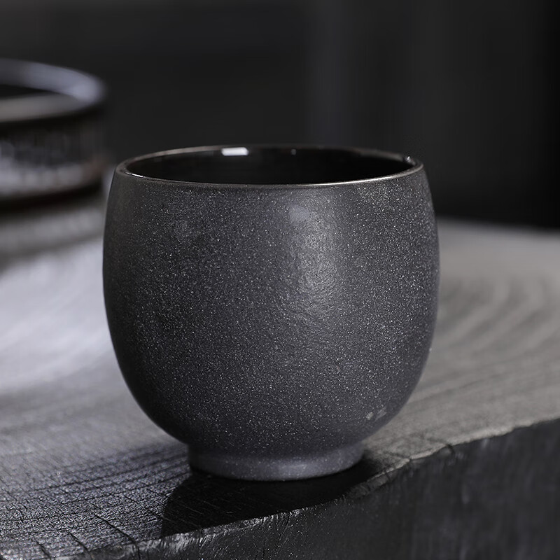 尚丰石匠天然冰碛岩茶杯中式复古纯手工主人杯石杯石头养生耐高温功夫