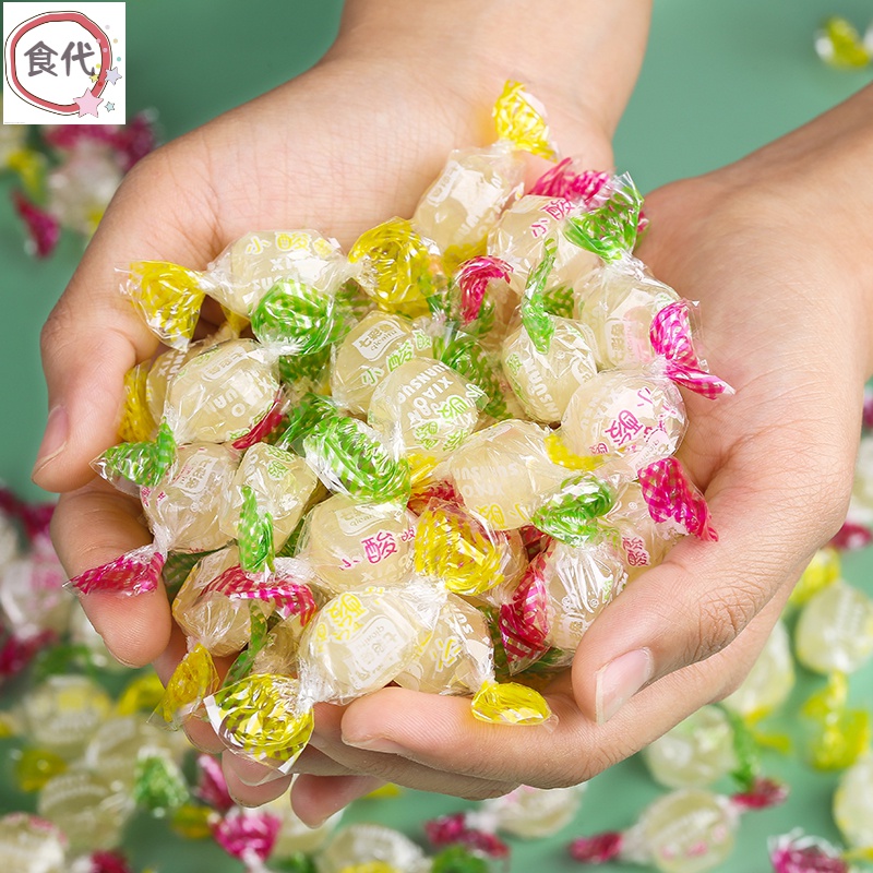 维霆小酸酸水果糖散状童年硬糖老式水果味彩色糖果酒店 500克小酸酸