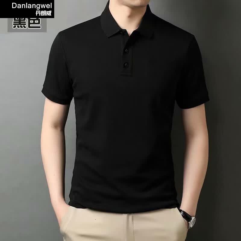丹朗威（danlangwei）高品质轻奢男装夏季翻领半袖潮流POLO衫男士翻领透气休闲中年男士 黑色 3XL使用感如何?