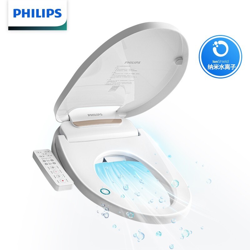 飞利浦（PHILIPS）智能马桶盖 全自动即热冲洗 暖风除菌 纳米水离子洁身器AIB1822/93