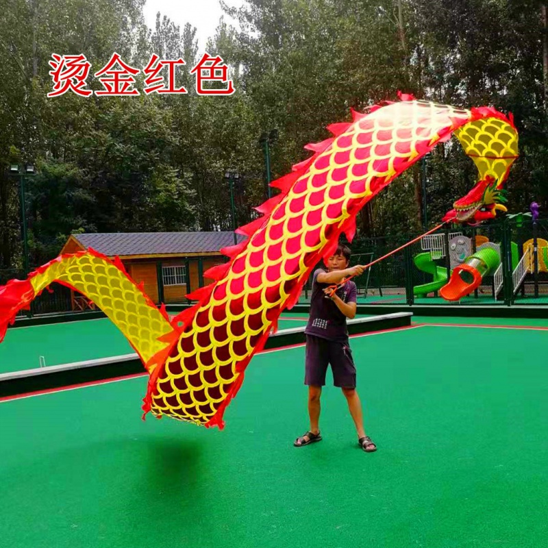 锋步广场舞健身龙舞龙运动飞龙甩龙飘带彩带龙头单人舞龙甩龙龙布