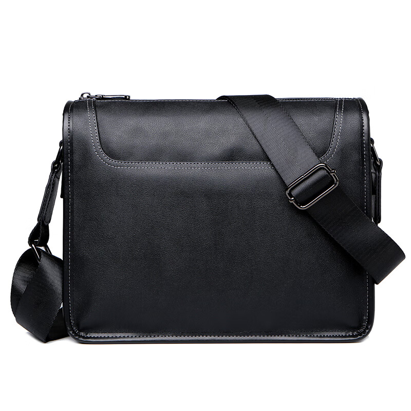 酷奇男包轻奢品牌男包真皮单肩包男士商务休闲包横款大容量背包牛皮