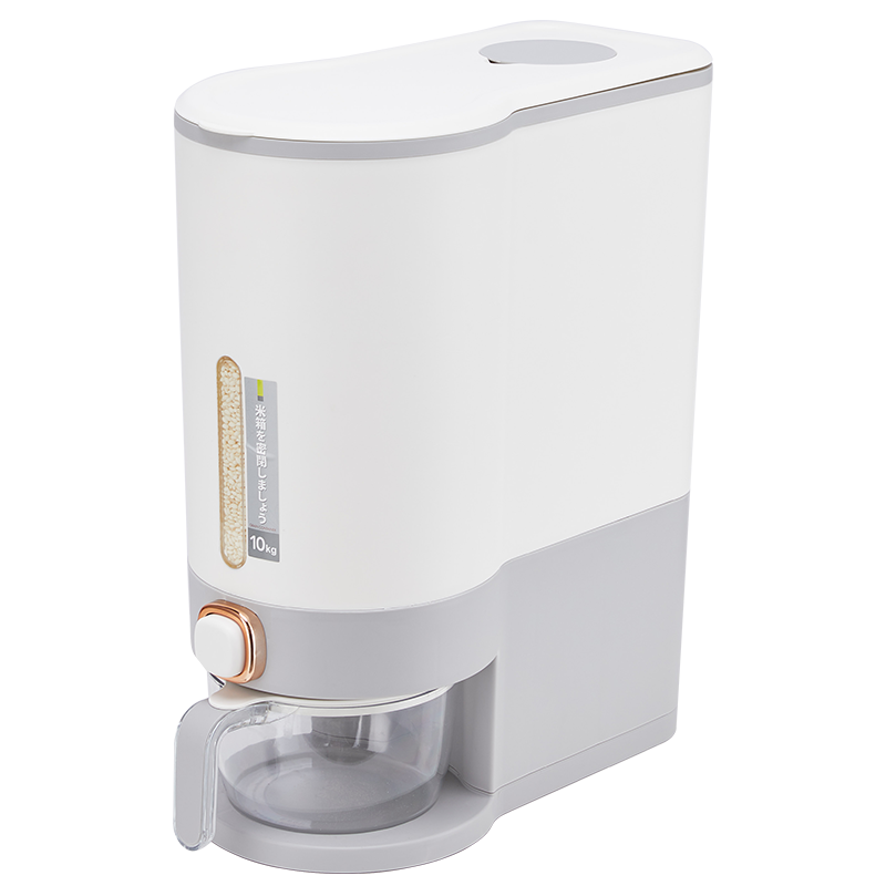 美之高 米桶密封防潮防虫 按压计量加厚米缸盒家用收纳储米箱