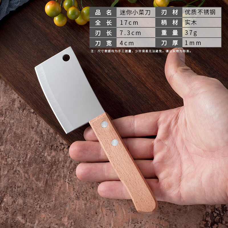 宝宝家用水果刀不锈钢迷你烤肉刀辅食便携拆快递小刀具 迷你小刀-1把