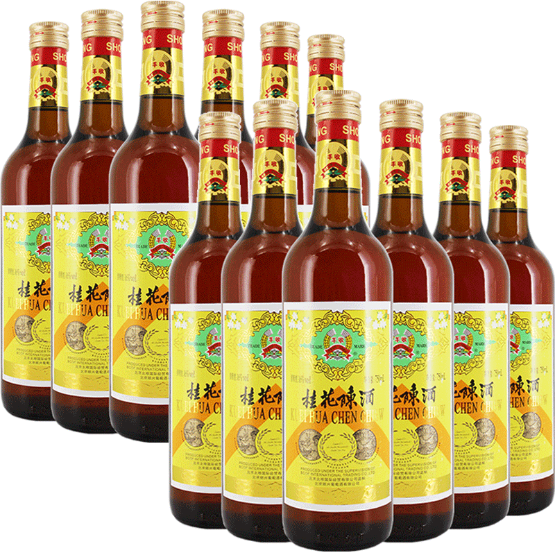 丰收桂花陈酒红酒桂花酒甜酒果酒15度 红酒整箱装750ml*12瓶