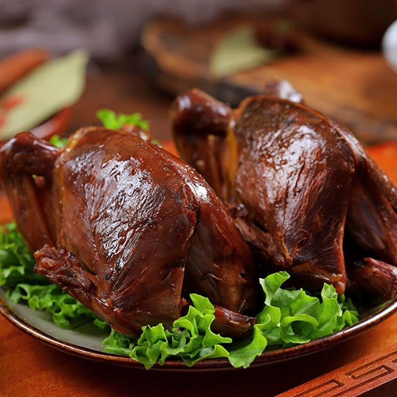 伊通风味烧鸽子炭烤乳鸽即食熟食真空烧鸽子肉商用碳烤 两只炭烤鸽子