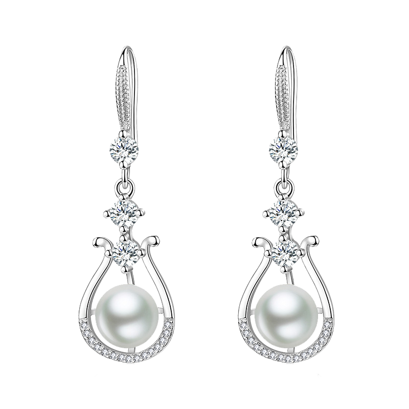 卓麥 珍珠耳環(huán)女復(fù)古時尚韓國氣質(zhì)珍珠耳墜皇冠耳釘潮耳飾品生日禮物 珍珠耳鉤