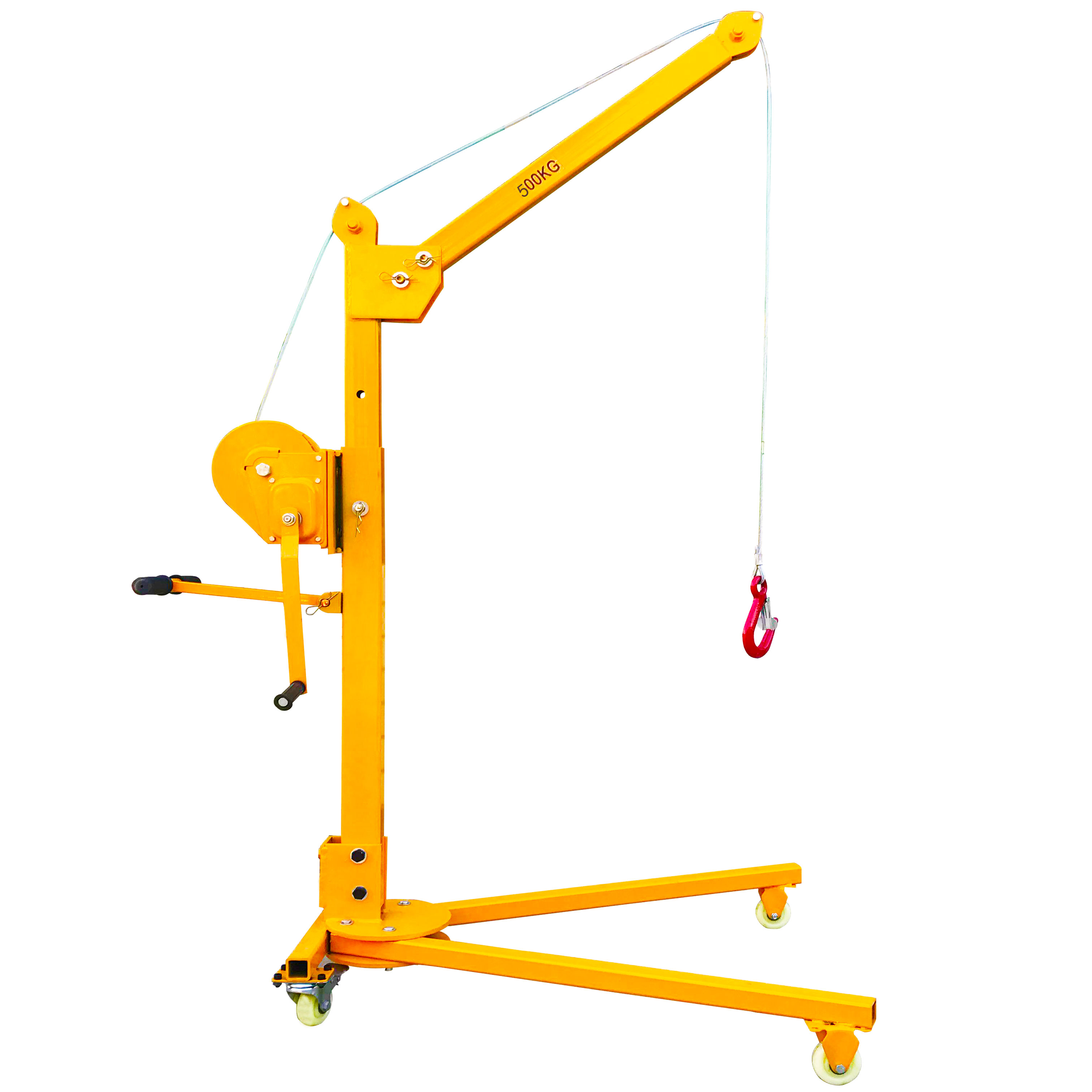 移动手摇吊机手动小型吊车升降吊机行走起重提升机装卸车神器 200kg