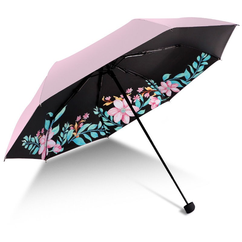 天堂伞晴雨伞大号女士黑胶防晒太阳伞防紫外线遮阳伞三折叠伞女学生
