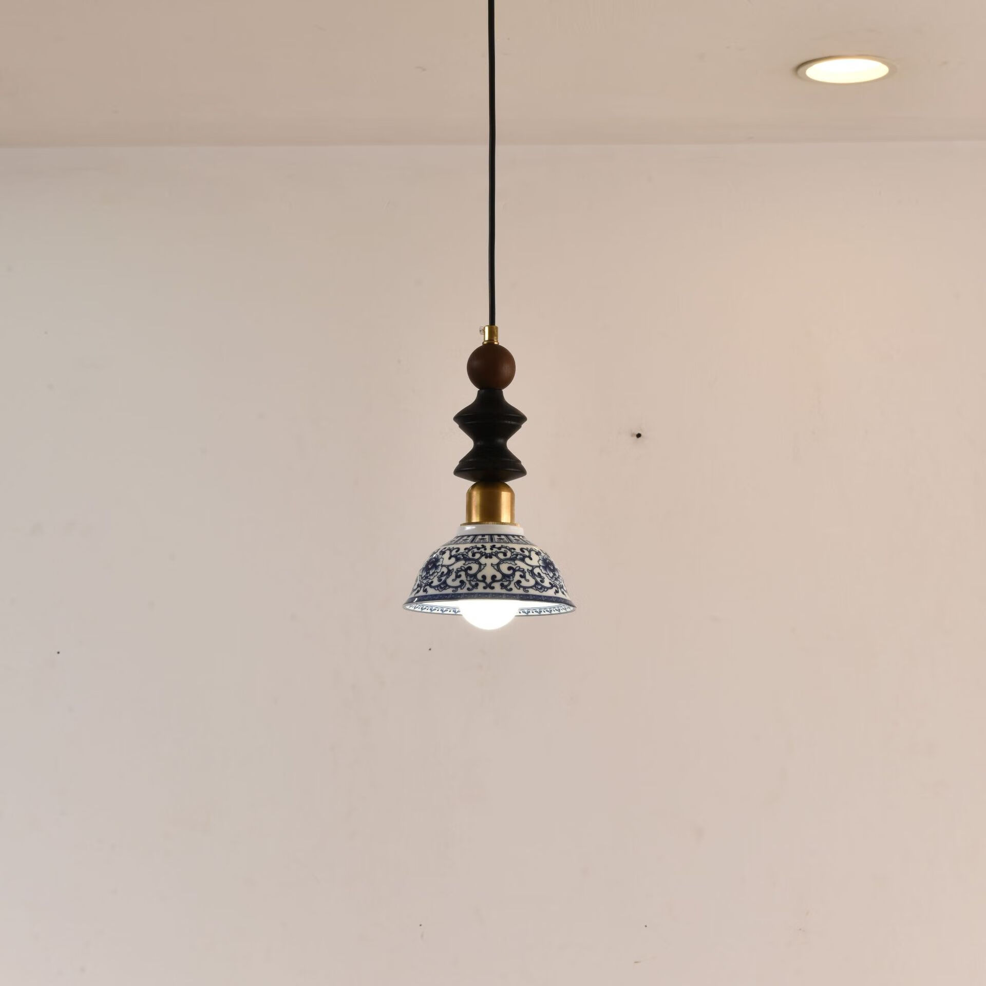 华艺照明2024新款吊灯法式侘寂复古风卧室陶瓷吊灯新中式吊灯中古客厅