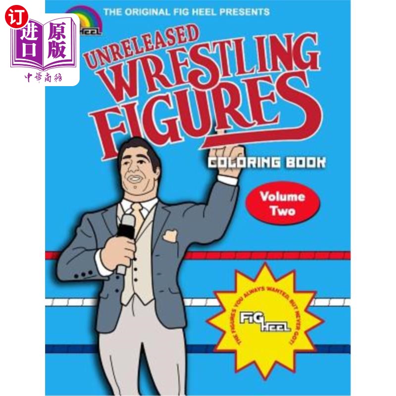 海外直订fig heels unreleased wrestling figure coloring book