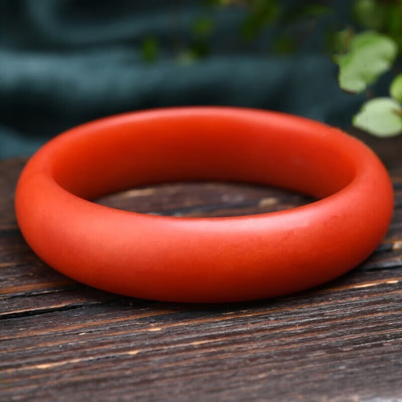 天然保山磨砂款南红玛瑙女款手镯 手势满色满肉无优化原矿原 内径58