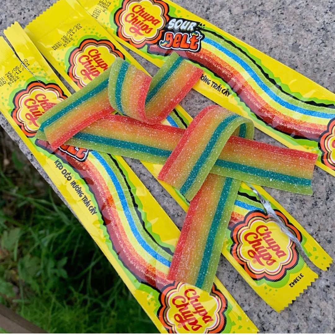 swagfood彩虹酸条糖韩国珍宝珠酸酸哒条长条软糖儿童零食酸甜果汁