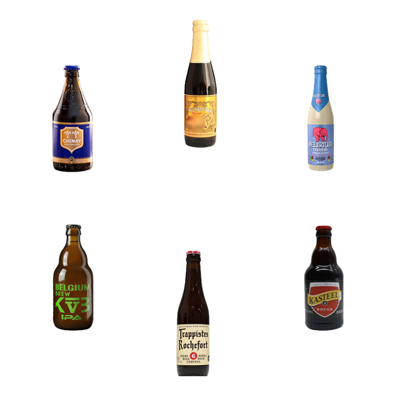 TRAPPISTES ROCHEFORT进口精酿6瓶组合 罗斯福林德曼智美布雷帝国卡迪特粉象