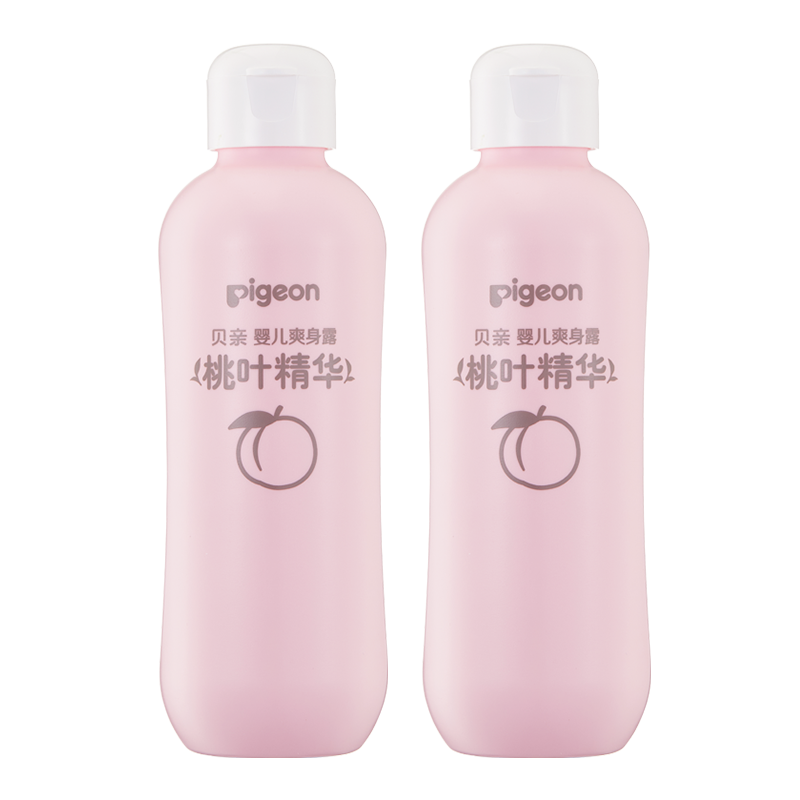 Pigeon 贝亲 桃叶精华系列 婴儿爽身露 200ml*2瓶