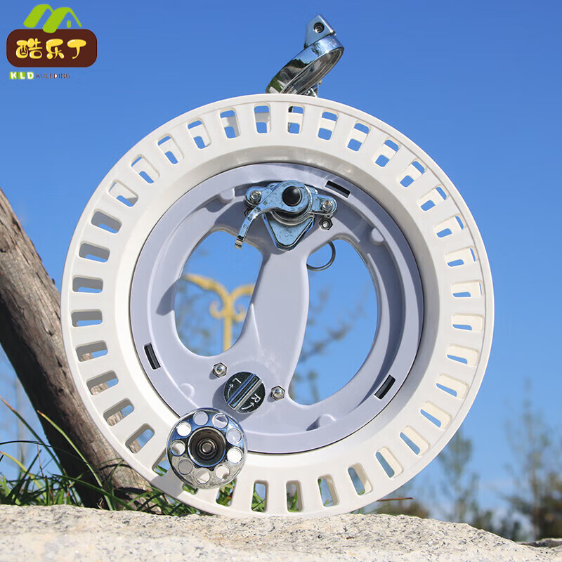 酷乐丁风筝轮盘线轮轴承手摇轮带刹车防倒转风筝手握轮背带轮绕线轴