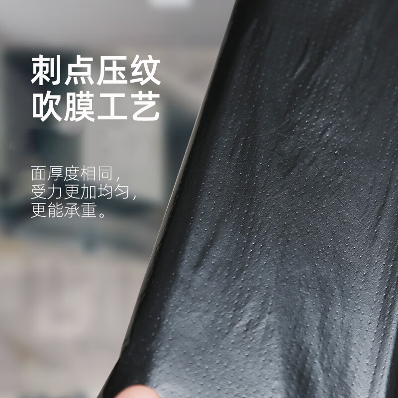 妍居垃圾袋小号加厚平口黑色家用宿舍办公厨房卫生间一次性塑料袋 45*50黑色加厚200只)