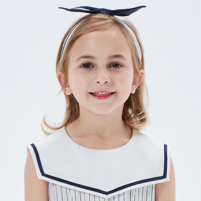 manito/曼尼陀 voyage儿童桑蚕丝发圈真丝发饰 青春可爱发带 海军条纹