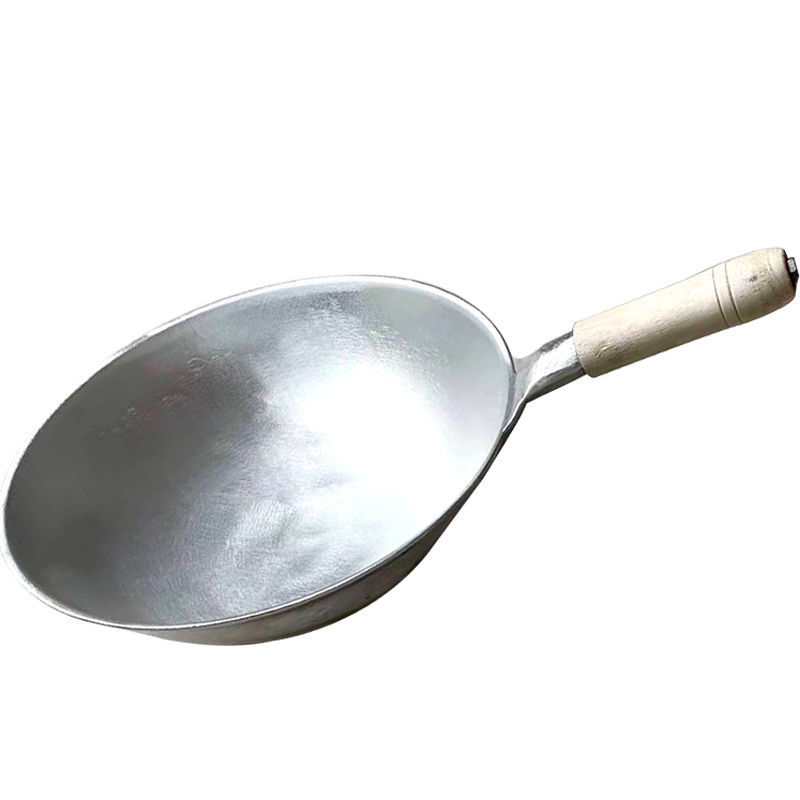 gioio铝锅加厚老式炒菜铝锅无涂层不易粘锅手工家用炒锅炒瓢炒菜锅防