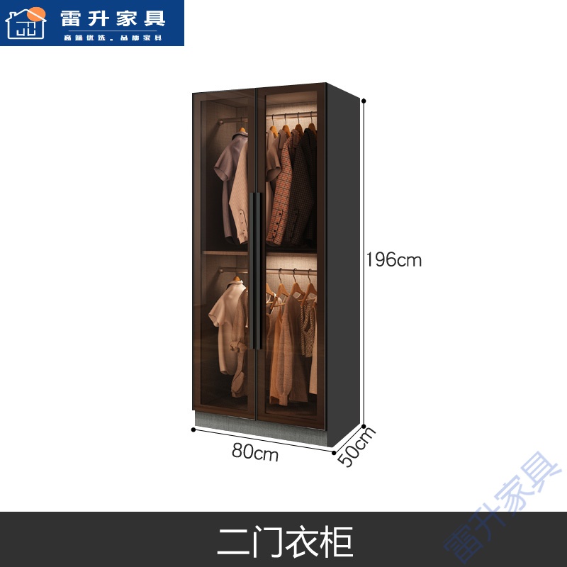 玻璃门衣柜 网红衣柜家用卧室转角简约现代衣帽间玻璃门组合衣橱轻奢