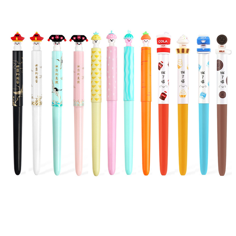 百今正品DS文具自控墨正姿墨囊钢笔躲猫猫顶果果学生练字办公文具DS751宫廷猫中国风 顶果果钢笔4支 0.5mm  官方标配 暗尖