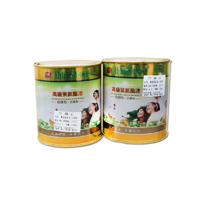 聚氨酯彩色685油漆油性木器漆透明清漆白漆 双组份家具翻新漆 仿红木