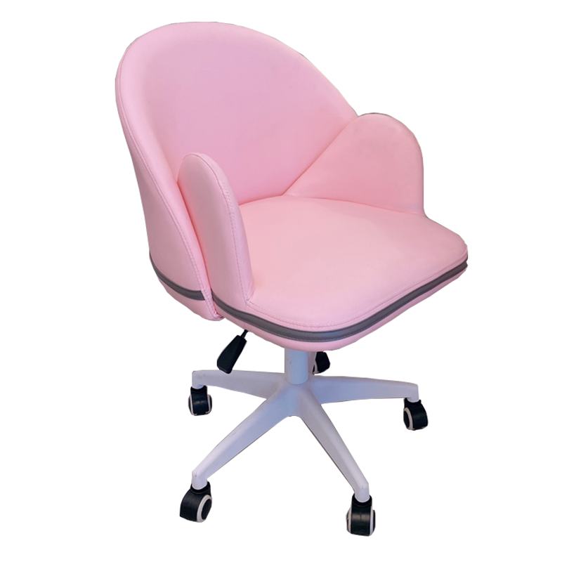 泍易那家 电脑椅网红ins风家用椅子女生卧室可爱舒适旋转升降椅学习椅化妆椅休闲靠凳 云影椅--粉色【可升降】海绵款