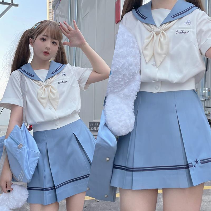 恒源祥同款 水手服jk制服少女2021夏季学院风日系水色