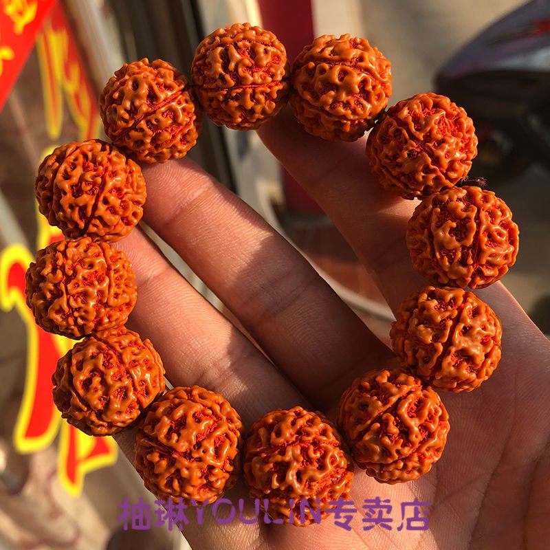 金刚菩提手串男士女大金刚菩提子佛珠手链文玩念珠7七8八瓣节日礼物