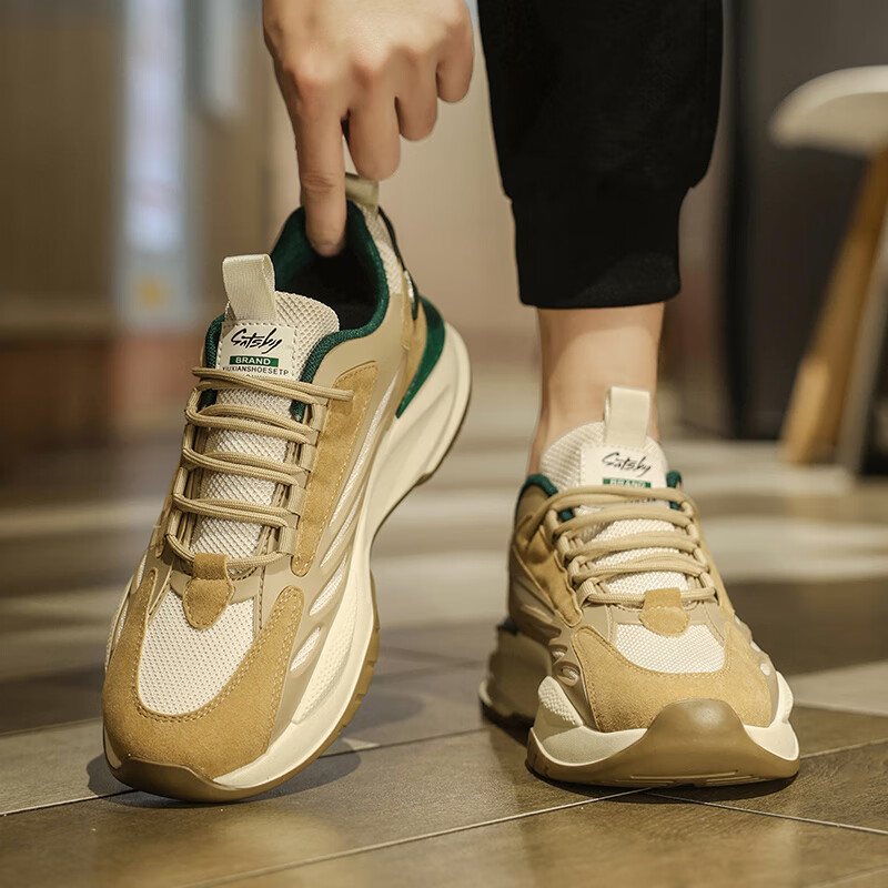 (li yun house) 大童男鞋12岁到15岁休闲运动鞋秋冬款 棕色【主图款】