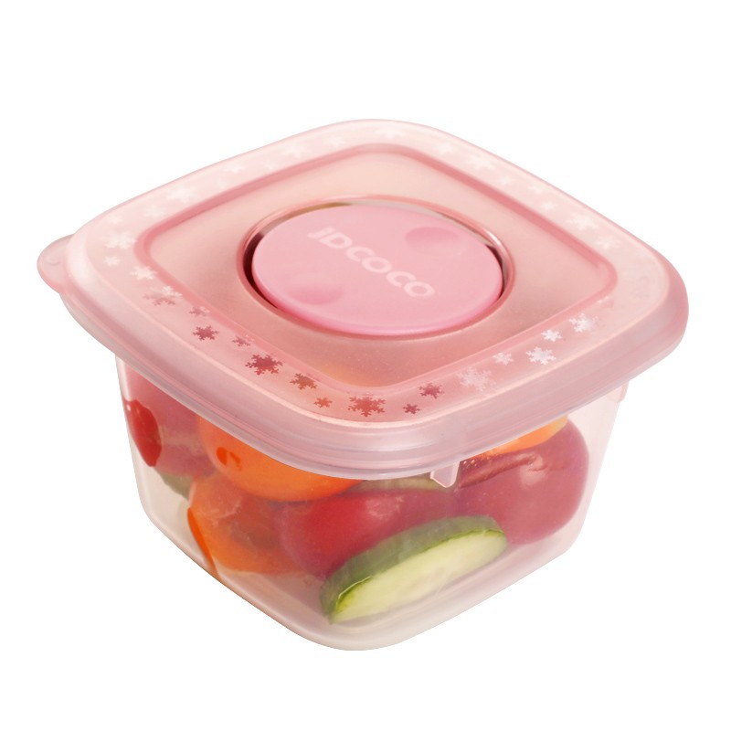 集得（JDCOCO）辅食盒 冷冻盒婴儿储存盒便携外出密封保鲜盒辅食碗120ML辅食盒-粉色