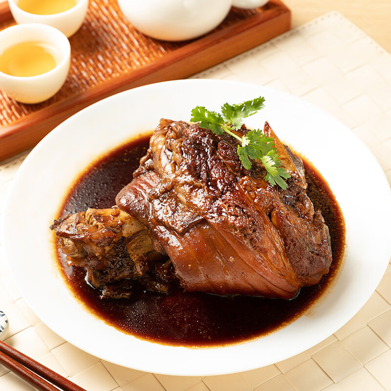 泛洲滋味轩红烧蹄膀猪脚五香肘子酱香卤猪蹄加热即食下酒菜 家庭装800