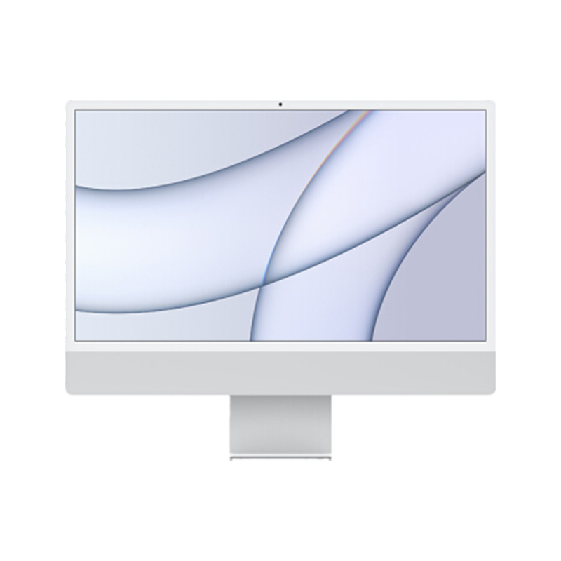 Apple iMac 24英寸 4.5K屏 八核M1芯片(8核GPU) 8G 256G SSD 一体式电脑主机 银色 MGPC3CH/A【企业专享】