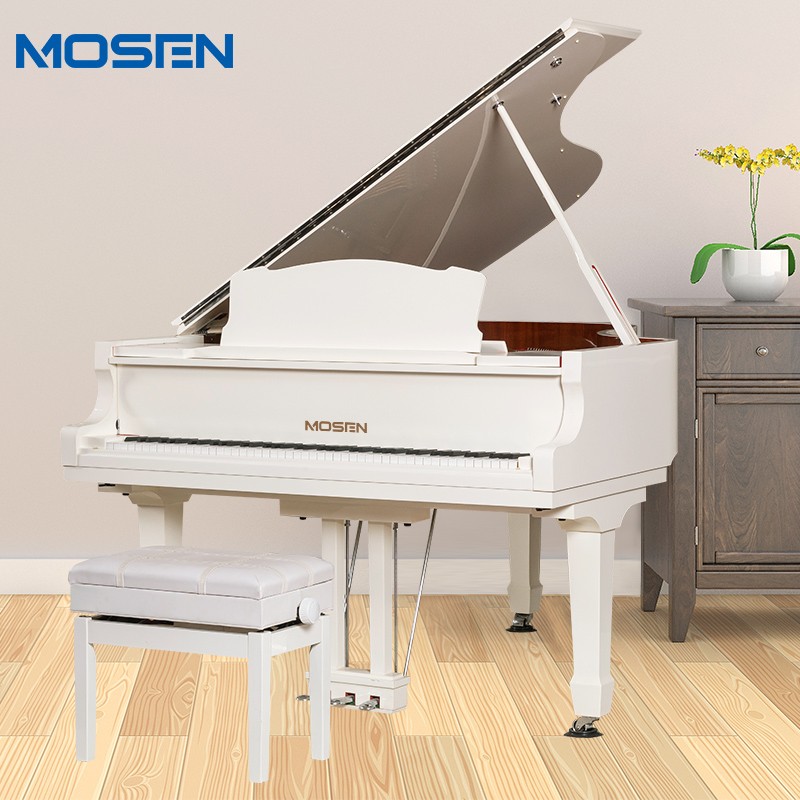 莫森(mosen)MS-102G三角钢琴 88键进阶款家用考级演奏真钢琴1-10级 158CM 典雅系列