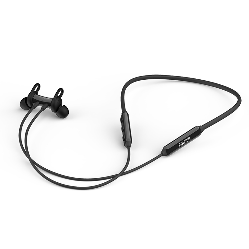 漫步者（EDIFIER） W200BT Plus无线蓝牙耳机颈挂磁吸挂脖式运动入耳式苹果华为小米手机 PLUS版 黑色