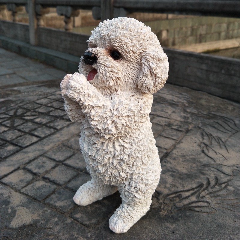 安言小狗狗猫咪摆件仿真可爱 春节家居装饰品狗年吉祥物创意新年礼物