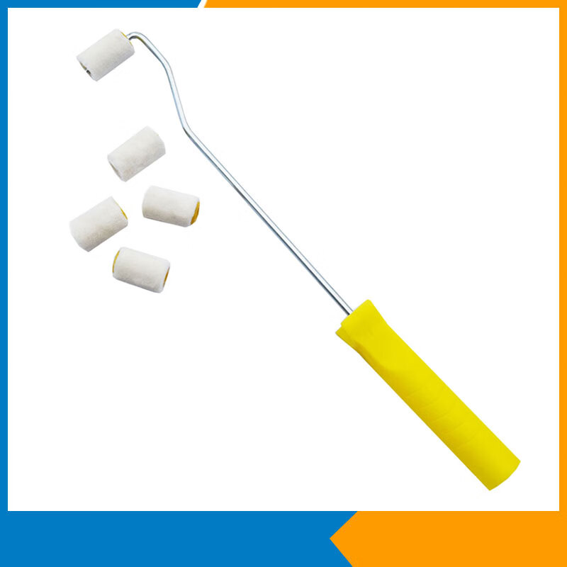 7cm滚筒刷羊毛涂刷工具装修补漆小刷子细毛短毛拇指迷你辊筒刷 5头 1