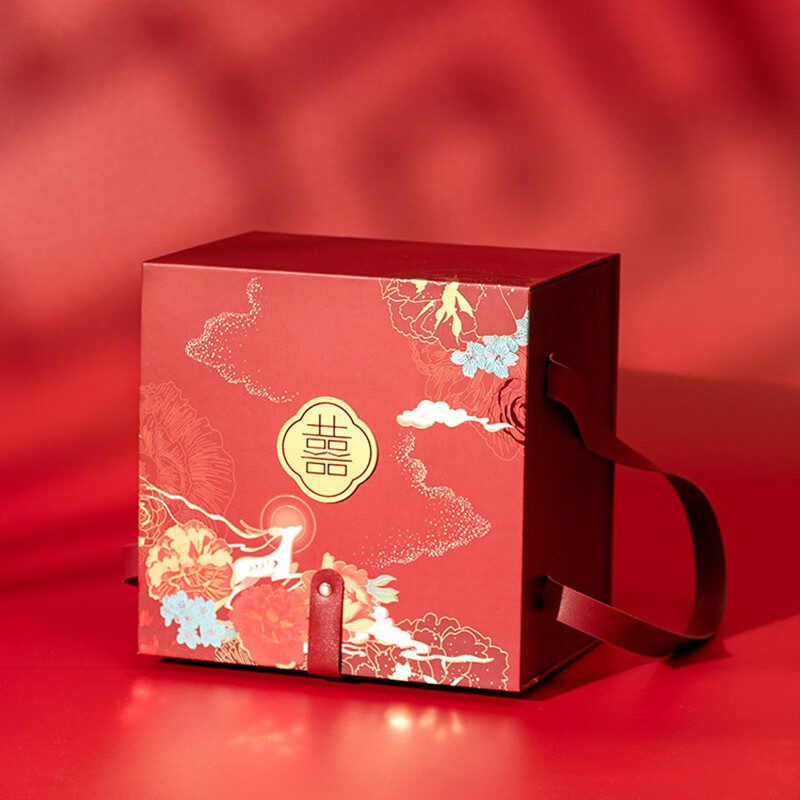 装婚宴伴手礼成品含糖订婚喜庆糖果盒婚礼巧克力糖盒 h套餐【闪电发货