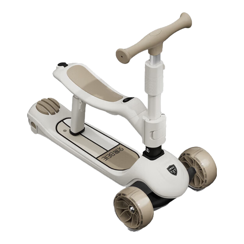 贝易至尊PRO滑板车 1-3-6岁宝宝可坐儿童可骑婴儿滑行学步车溜娃神器 二合一-贝易卡其