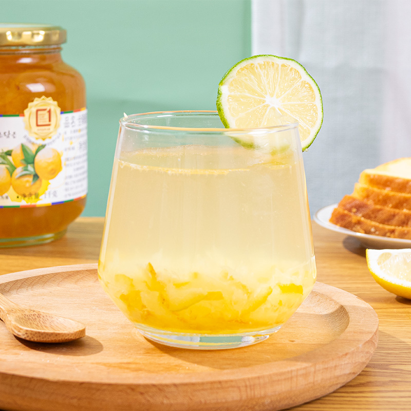 全南韩国进口蜂蜜柚子茶全楠多水果口味冷热冲泡水喝的果酱饮品蜂蜜柚子茶1000g