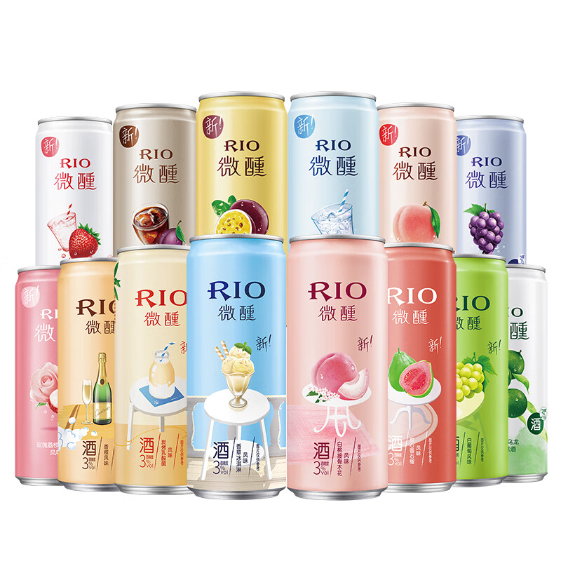 锐澳（RIO）洋酒 预调 鸡尾酒 果酒 微醺美好生活 330ml*14罐（14种口味）中秋送礼