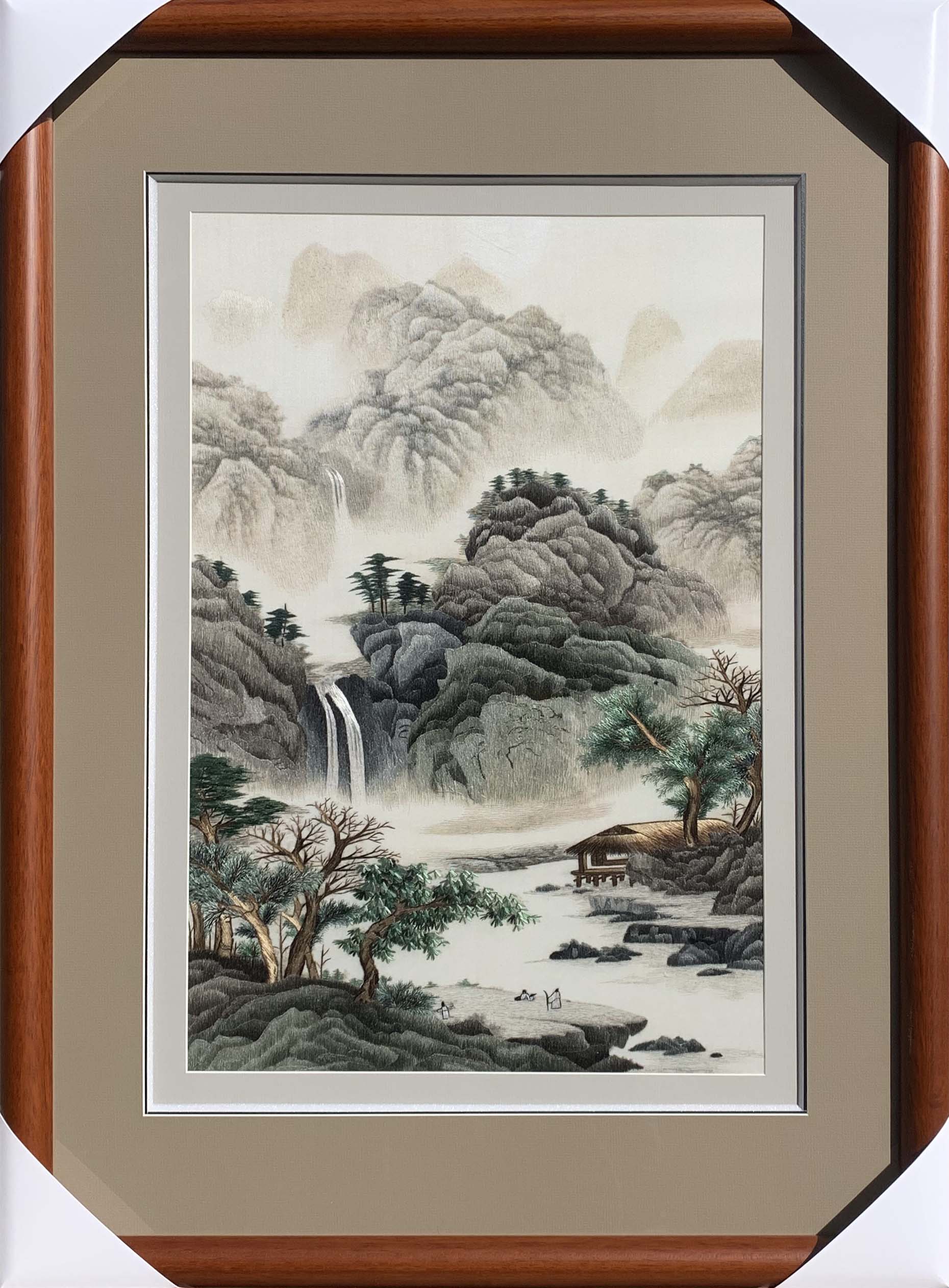 苏绣山水画成品大全图片