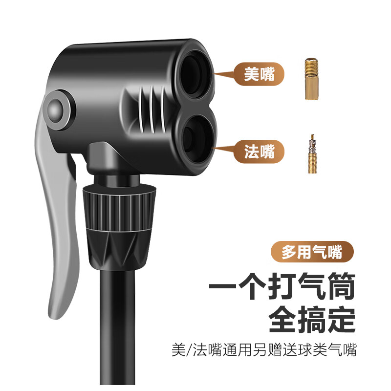 大行(DAHON) 高压打气筒折叠自行车汽车篮球带压力表充气泵美法嘴气球配件 立式打气筒