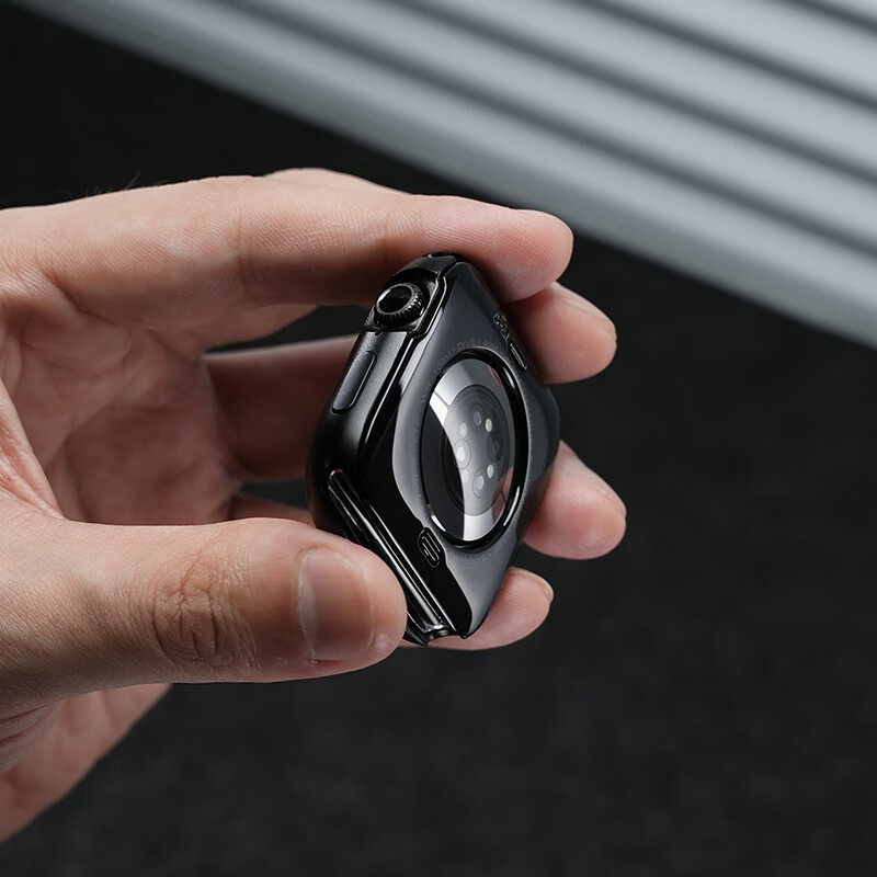 君自名适用AppleWatch11保护壳S11金属壳膜一体苹果S10手表壳iWatch11/iWatchS/WatchS全包防摔配件S9 S8 【黑色】锌合金表壳,PC后盖（生活防水，不能泡水） 46mm 适用 iWatch 11/10