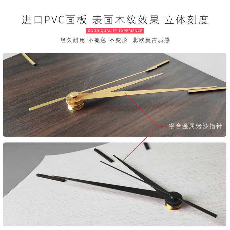KOLYMAX会议室多边形石英钟客厅背景墙钟表挂墙简约电视墙高级感挂钟时钟 白色 多边形 36*33.8CM