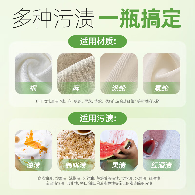 优洁士衣领净领口袖口发黄洁净强力助洗剂去油去污渍 衣物渗透剂喷雾型 2瓶装