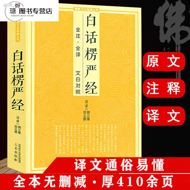 白话楞严经全注全译文白对照fo教十三经大佛顶首楞严经白话文简体文注音版注释禅修经文讲义fo经fo学入