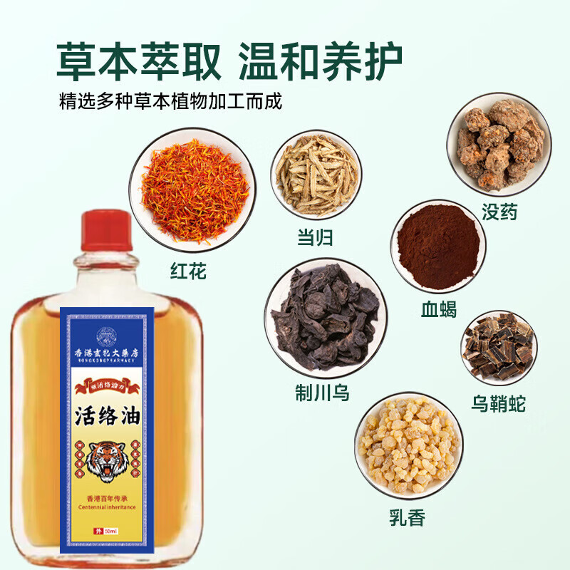 香港玄北大药房活络油跌打损伤关节肿痛酸胀手足麻木肩颈酸痛腰酸 5盒装活络油