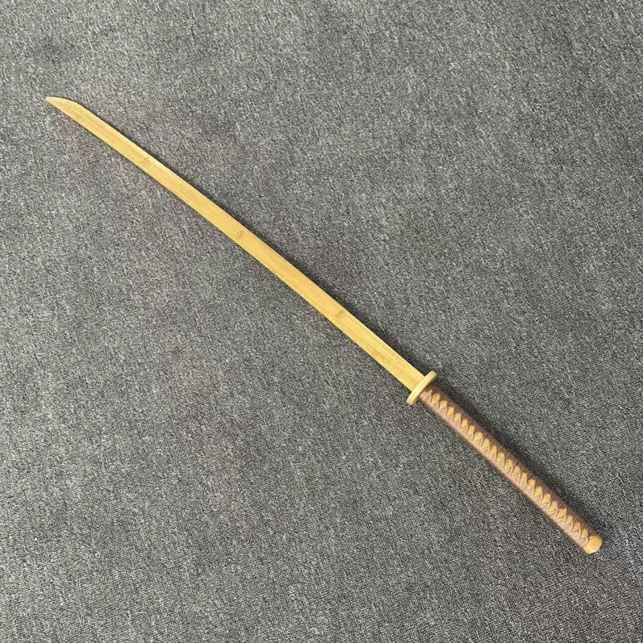 苗刀长款中国古风刀木刀苗家剑练习双手刀一体居合剑晨练戚家刀 1.